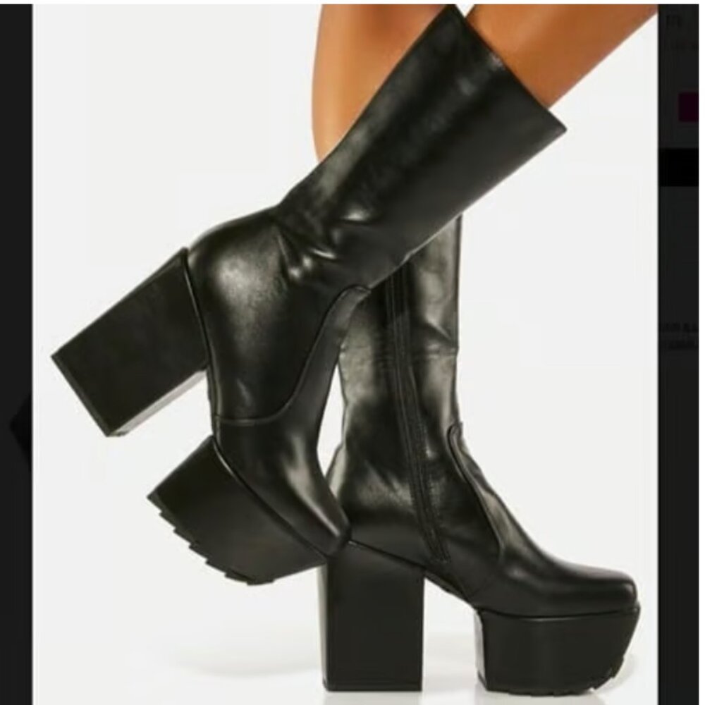 Lamoda Black Magnolia Platform Boots